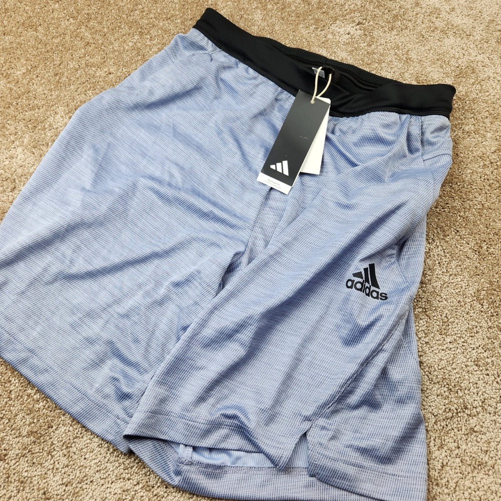 Adidas Aeroready Men Blue Training Shorts Regular Fit Size S Athletic Gym Sport